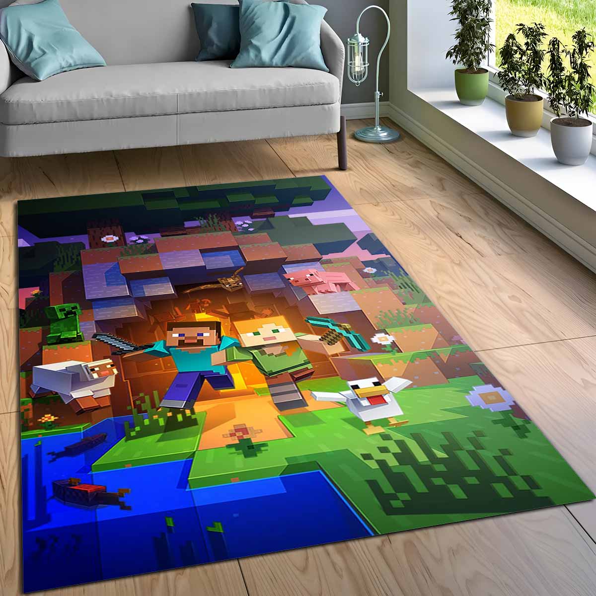 Tapis Minecraft Steve Alex et tous Freunde – Image 3