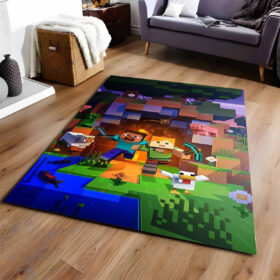 Tapis Minecraft Steve Alex et tous Freunde