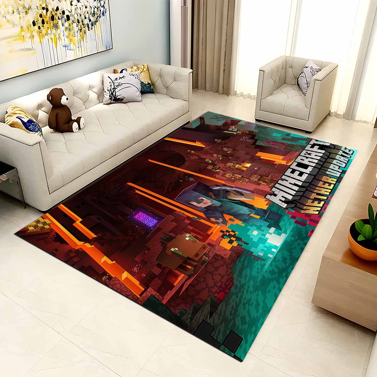 Tapis Minecraft Steve dans le Nether-update-biom – Image 2