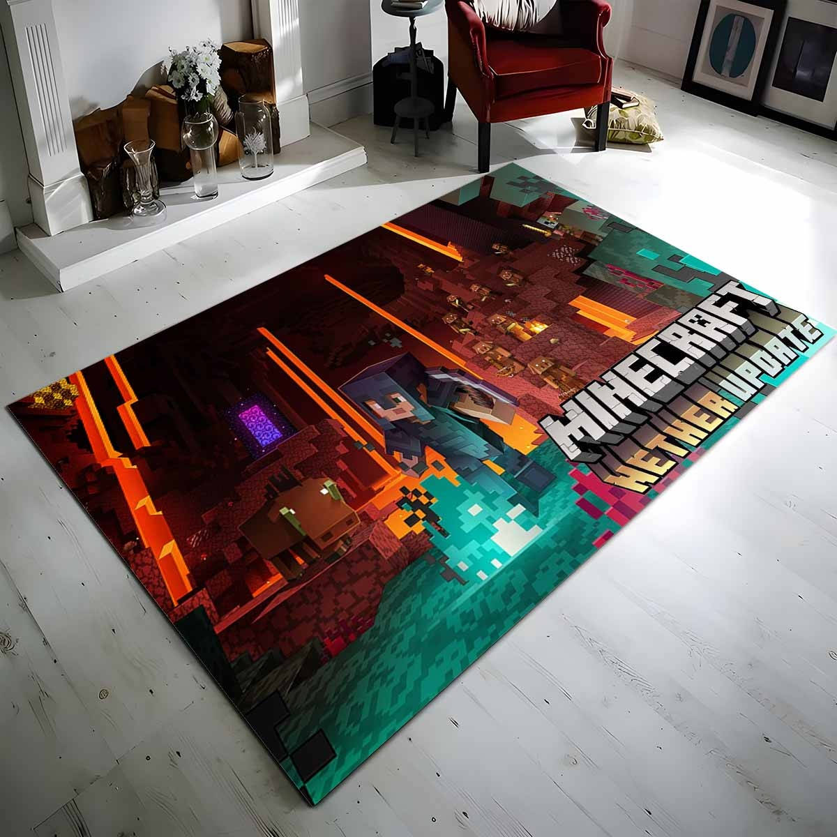 Tapis Minecraft Steve dans le Nether-update-biom