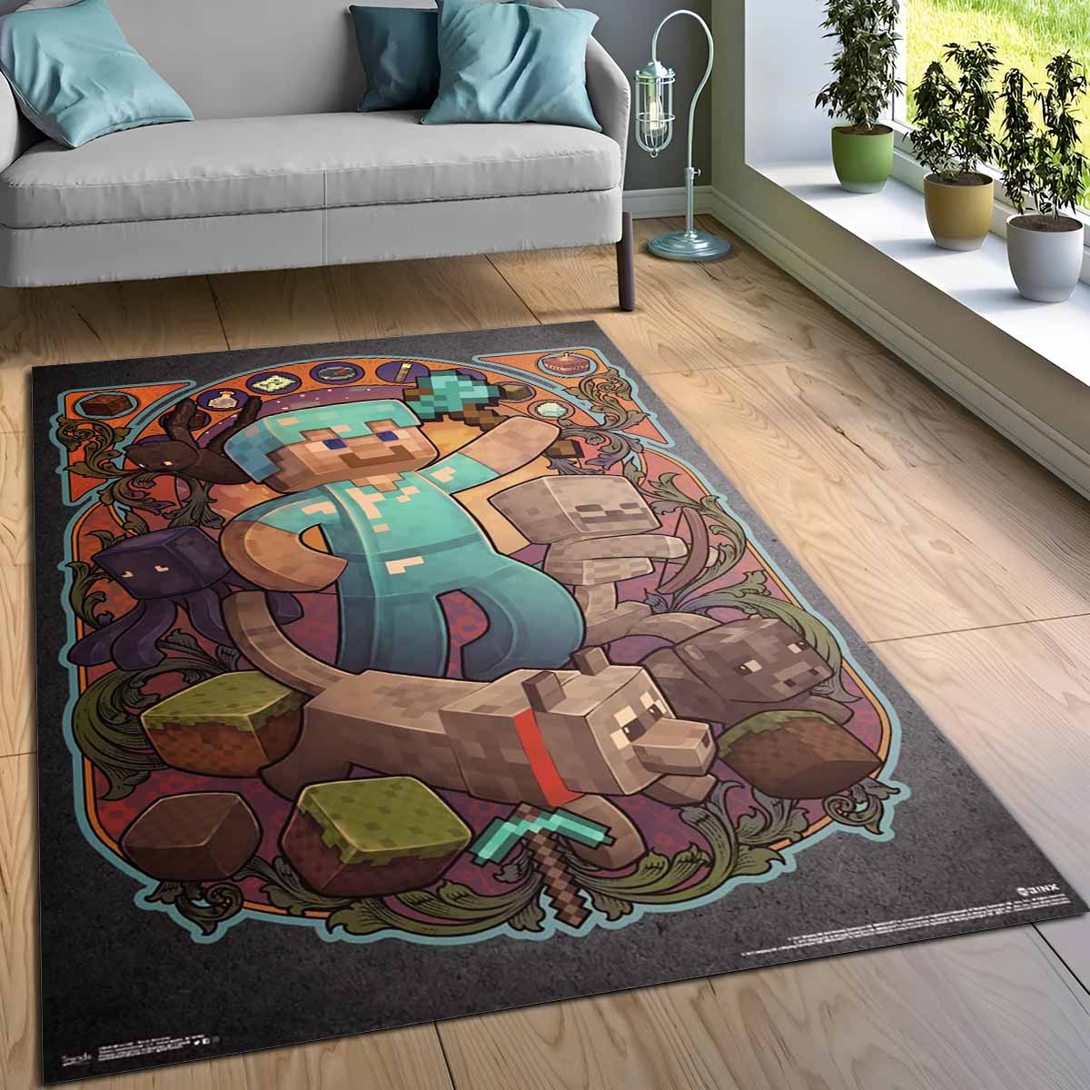 Tapis Minecraft Steve et la personnages dans le jeu – Image 3
