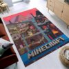Tapis Minecraft Video Game Haus déco salon M2510
