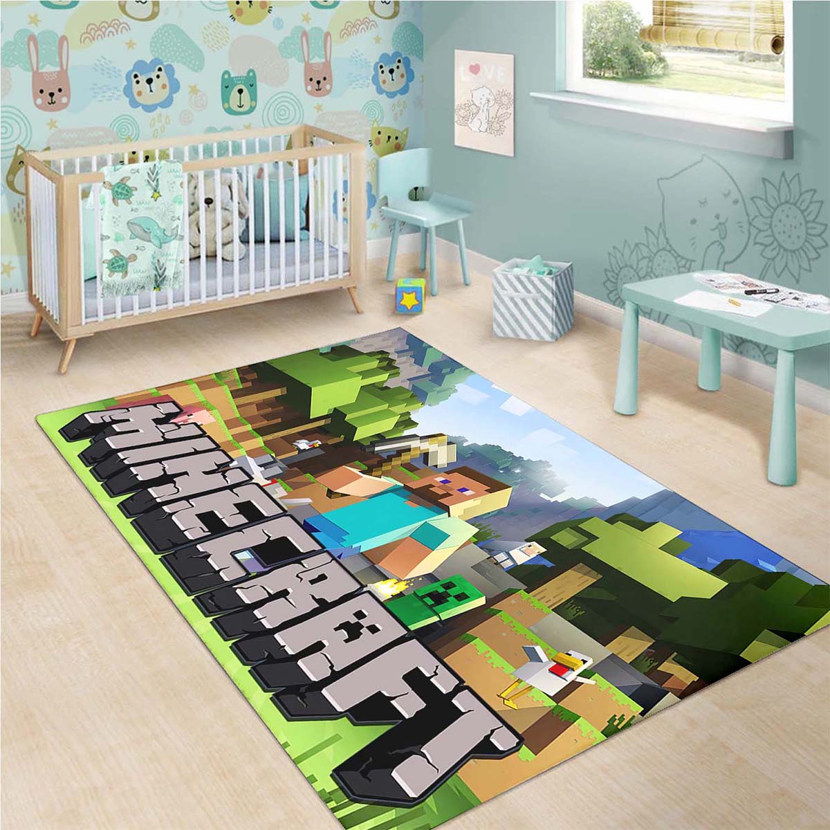 Tapis Minecraft Video Game déco salon M301012 – Image 3