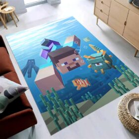 Tapis Minecraft déco salon 10118