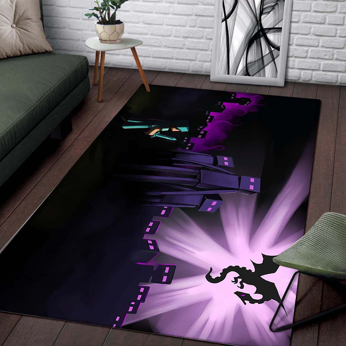 Tapis Minecraft déco salon 19120710 – Image 2