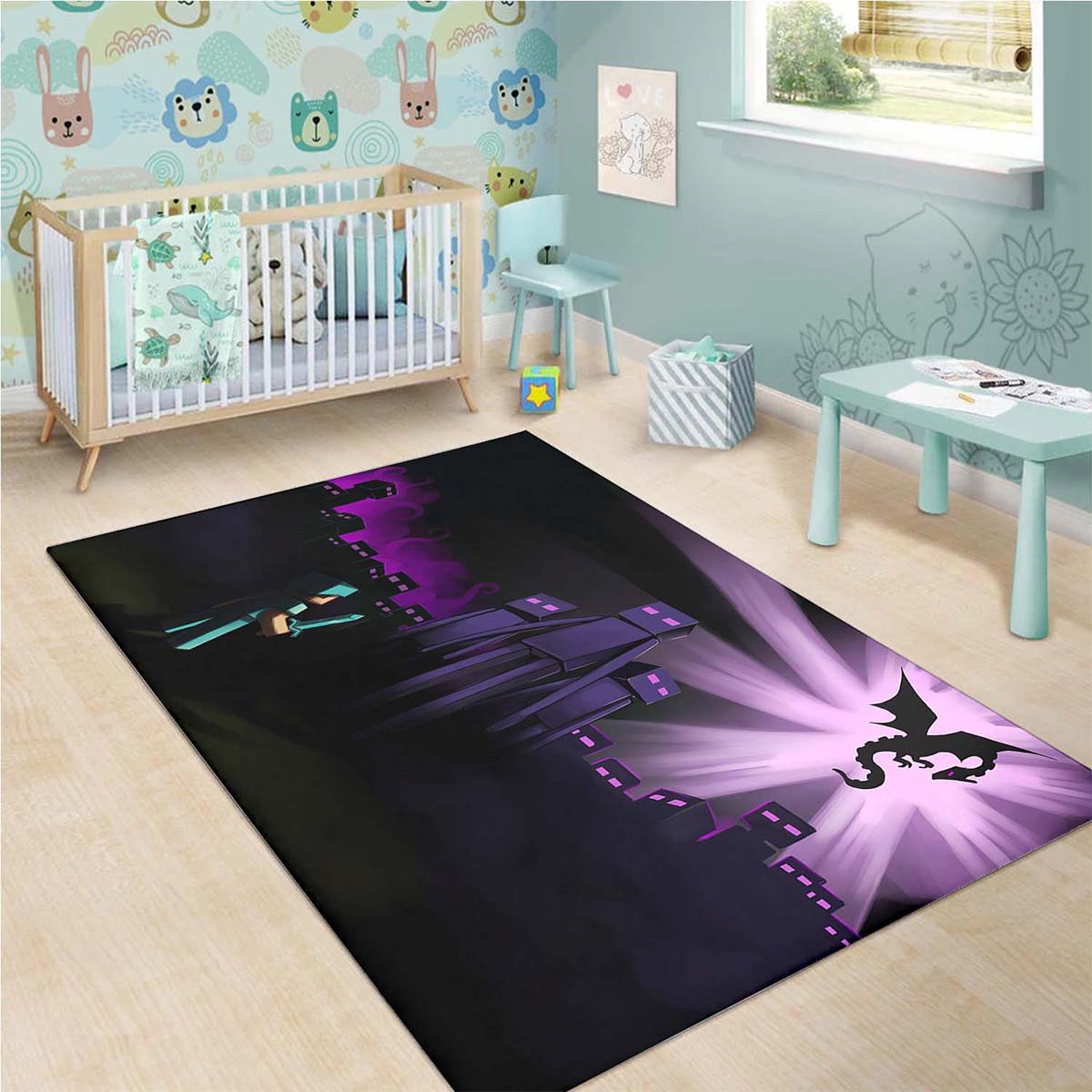 Tapis Minecraft déco salon 19120710 – Image 3
