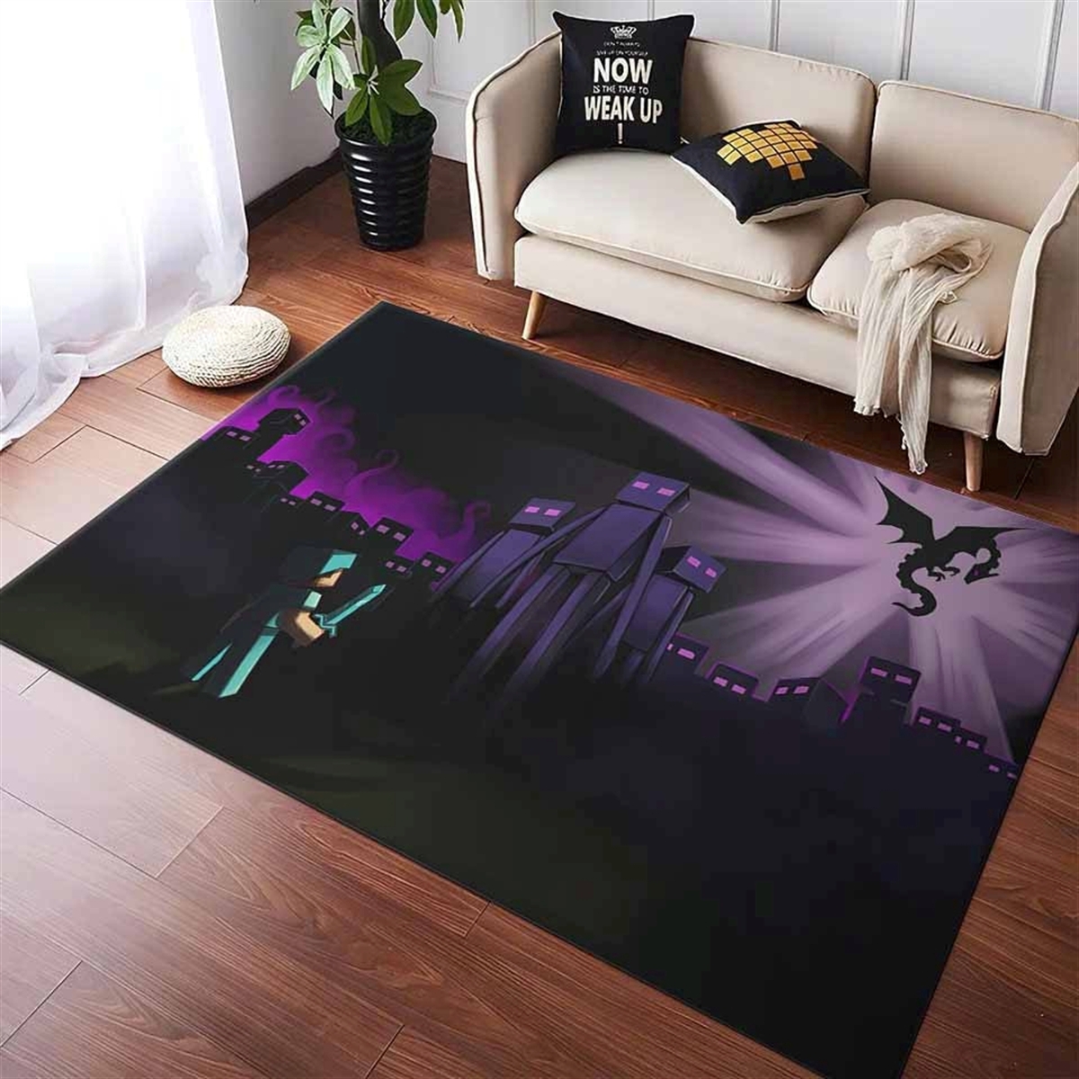 Tapis Minecraft déco salon 19120710