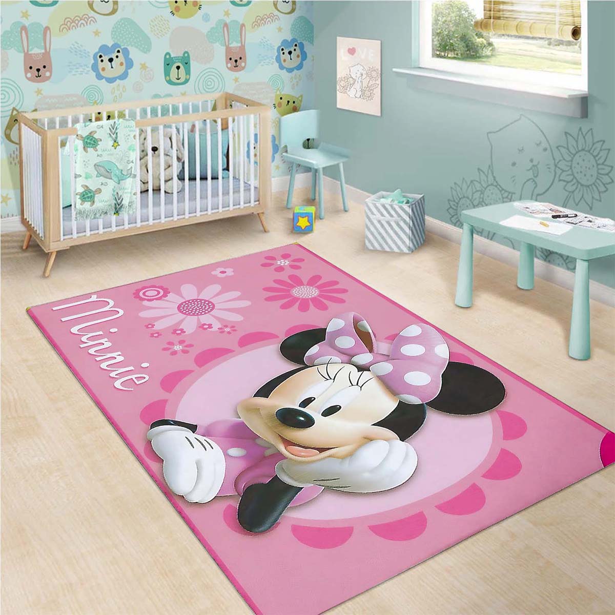 Tapis Minnie déco salon Fn121206 – Image 3