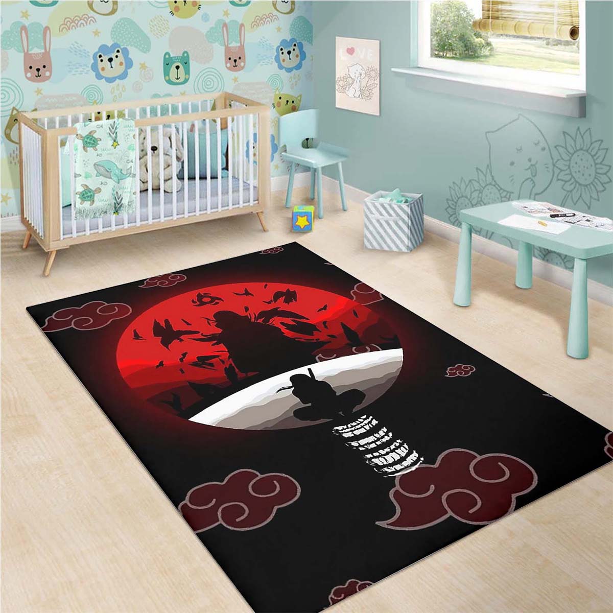 Tapis Naruto Anime Manga Itachi Akatsuki Anime Bloodmoon – Image 3