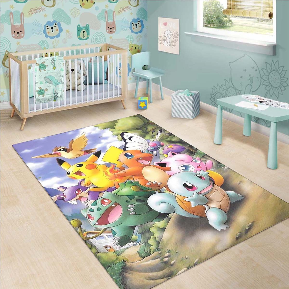 Tapis Pikachu et Seine Pokemon freunde 03