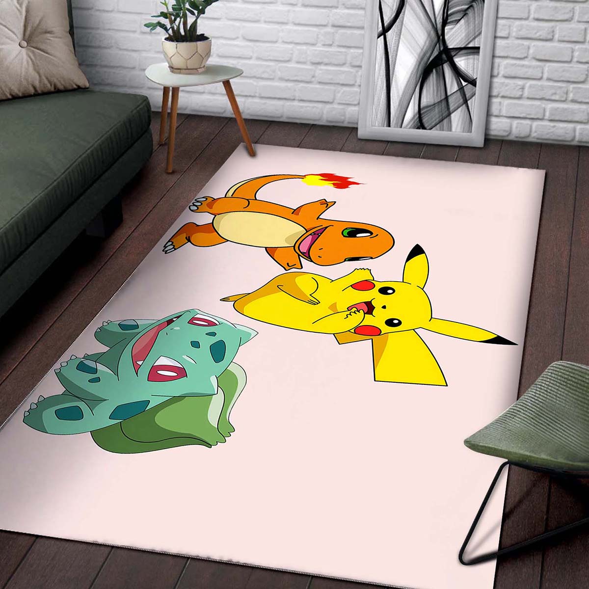 Tapis Pokemon Anime Gift déco salon Rcd703 – Image 2