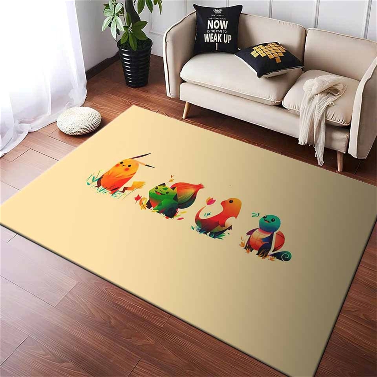 Tapis Pokemon Bulbasaur Pikachu Charmander Squirtle – Image 3