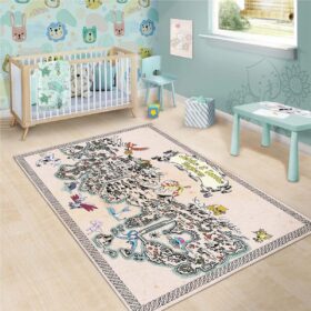 Tapis Pokemon Kanto And Johto Regions Map