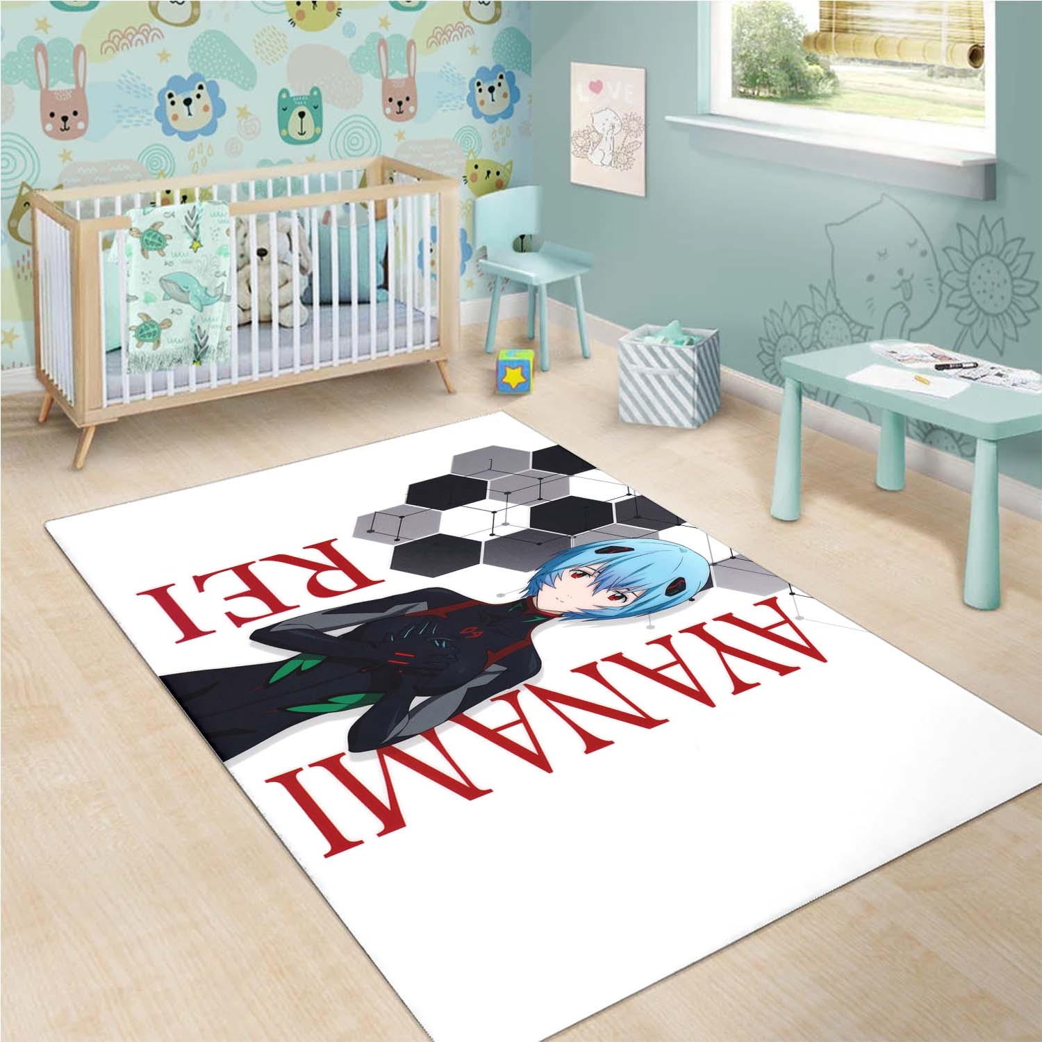 Tapis Rei Ayanami 8K Neon