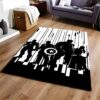 Tapis noir et blanc Avengers Marvel