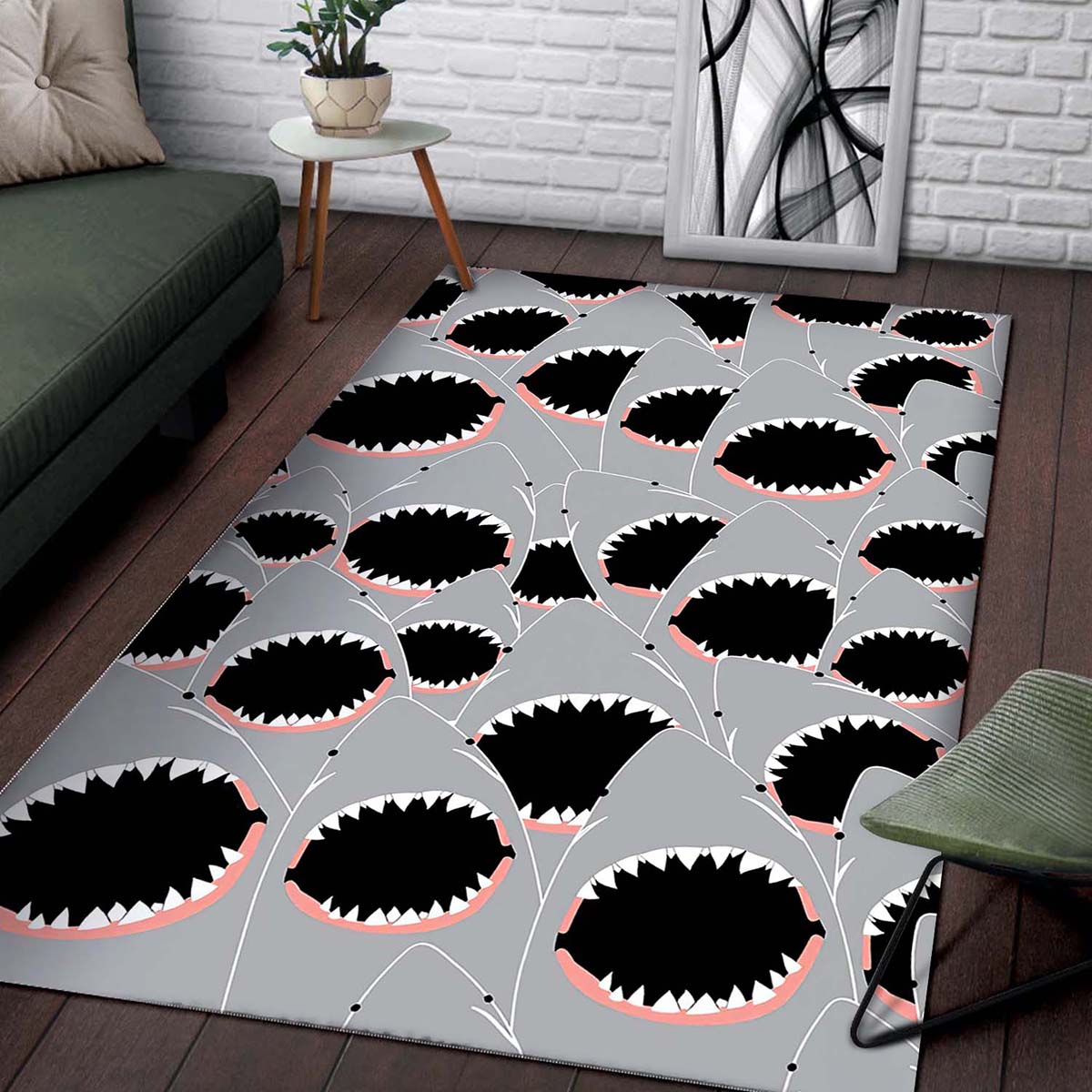 Tapis Shark Frenzy Art – Image 2