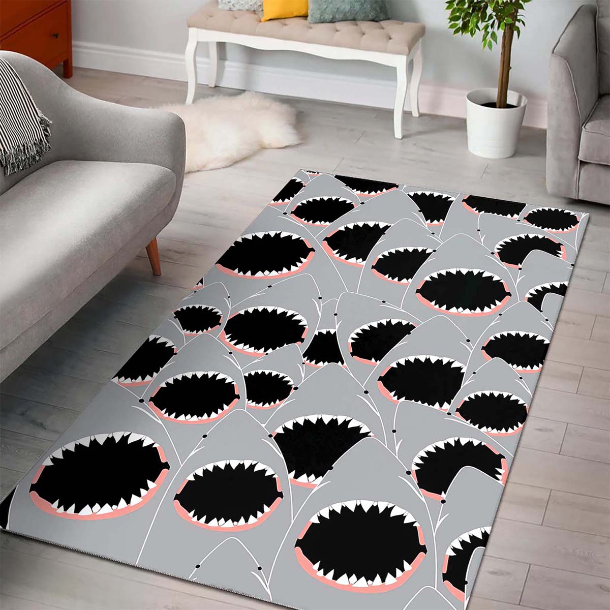 Tapis Shark Frenzy Art – Image 3