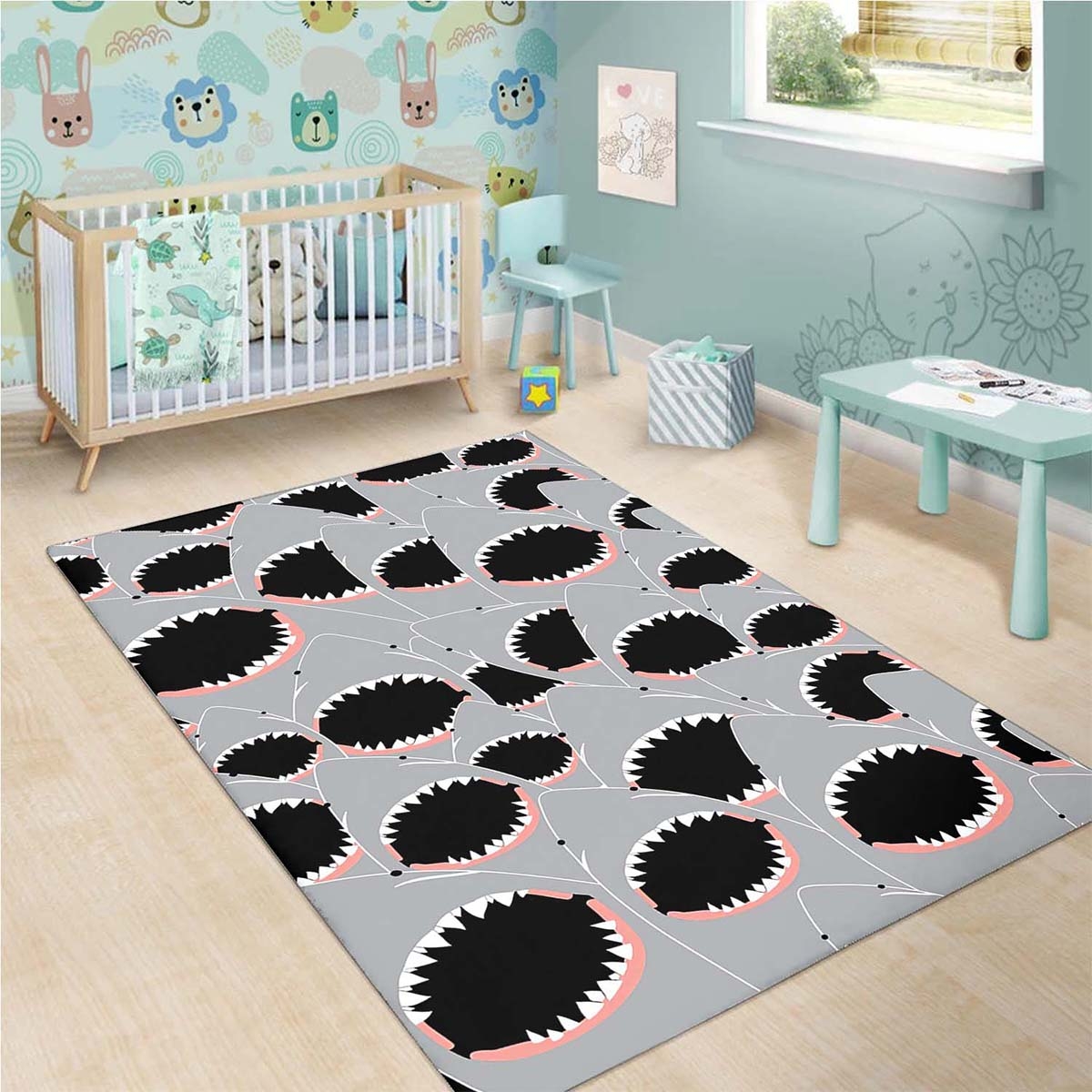 Tapis Shark Frenzy Art