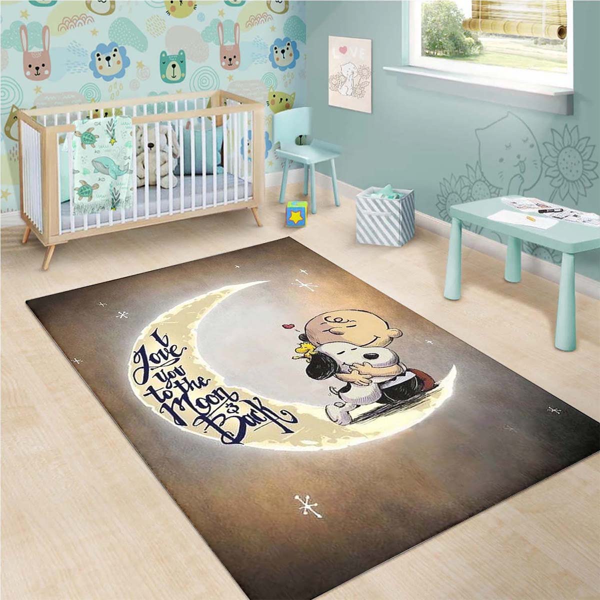 Tapis Snoopy I Love You To The Moon And Back – Image 3