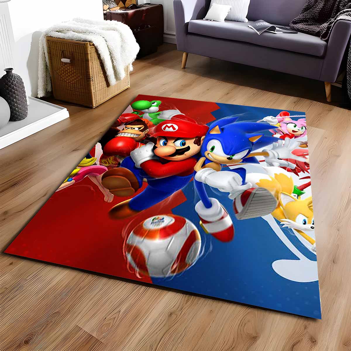 Tapis Super Mario & Sonic Nintendo-personnages