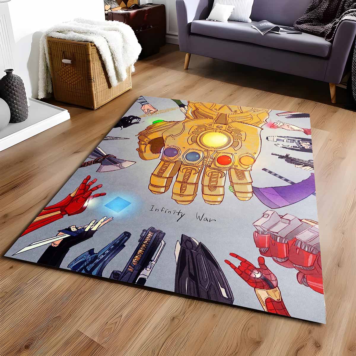 Tapis Thanos gants Avengers Marvel Infinity War