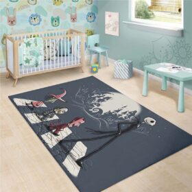 Tapis The Nightmare Before Noël- Lock Shock Barrel & Jack Skellington Walking The Street