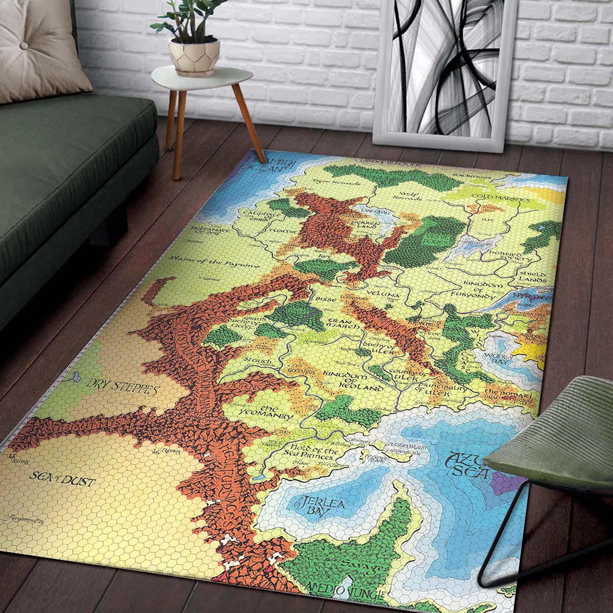 Tapis World Of Greyhawk Dungeons Dragons Map – Image 2